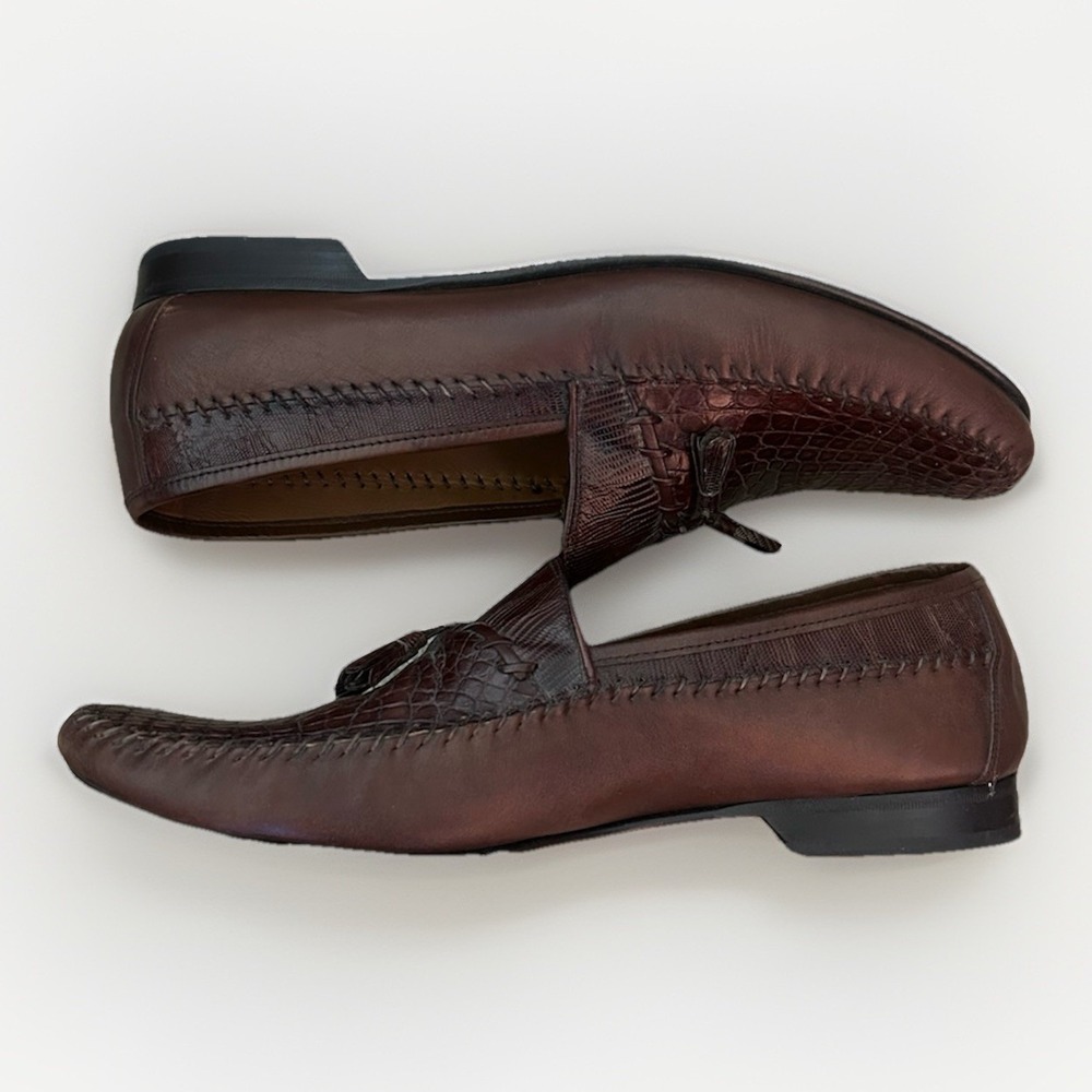 Vintage Mezlan Genuine Crocodile Tassel Loafers 11M Exotic Leather Spain - Picture 7 of 8